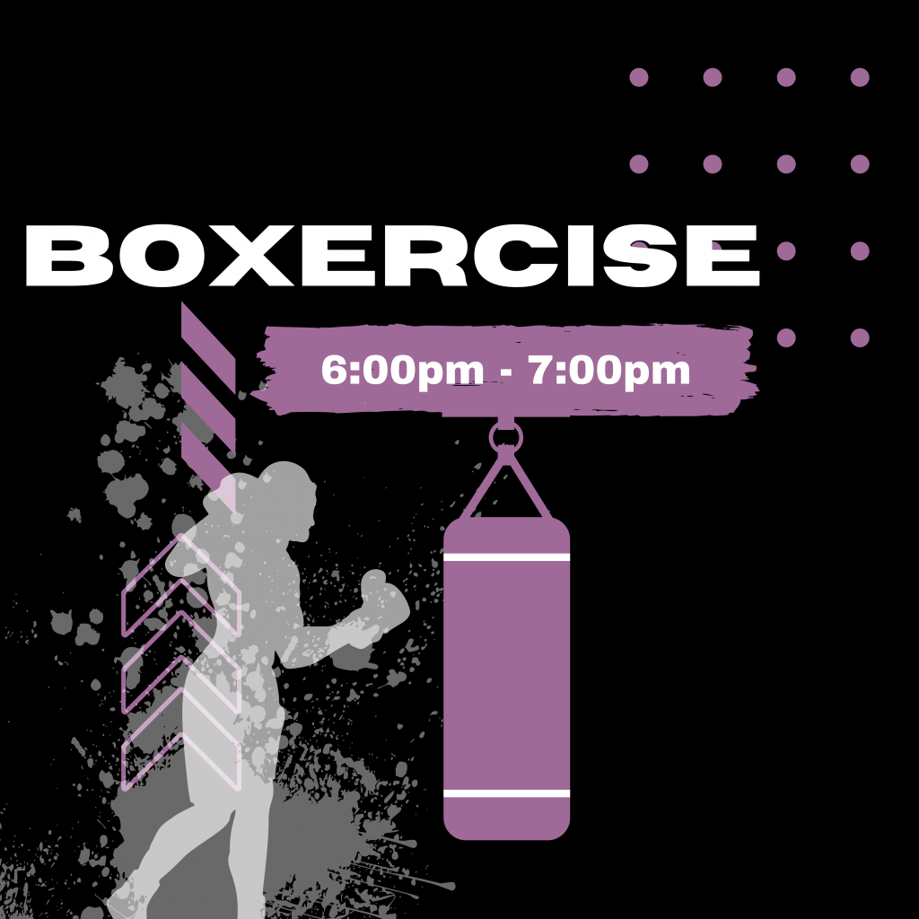 6.00pm 7.00pm Boxercise Sweatbox Fitness